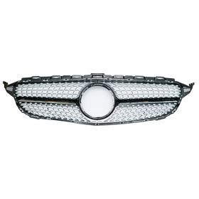 Diamond Style Front Grille Compatible With Mercedes Benz W205 C Class